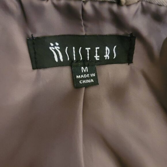 Sisters Vegan Leather Moto Jacket Sz M - Picture 5 of 5